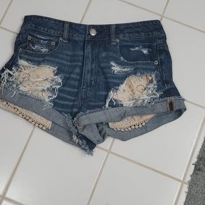 American Eagle distressed shorts